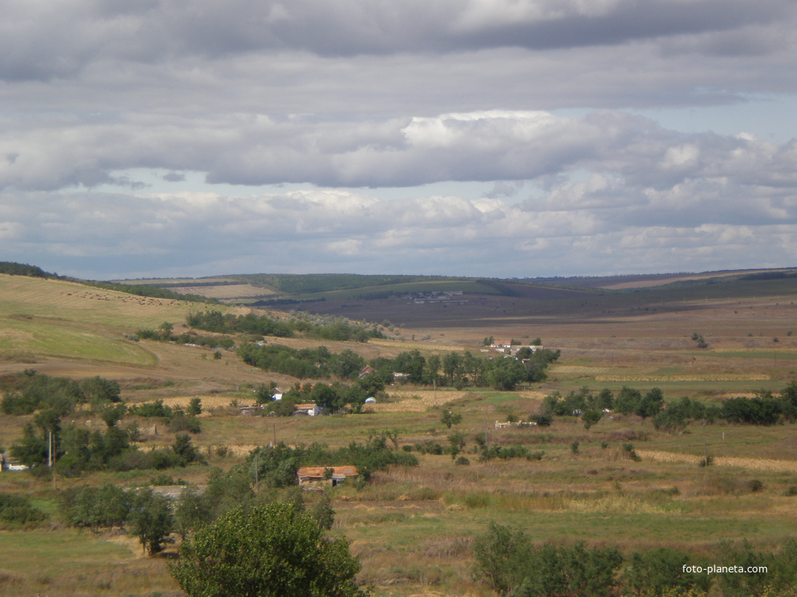 панорама с. Орджоникидзе в сторону с. Бердынове