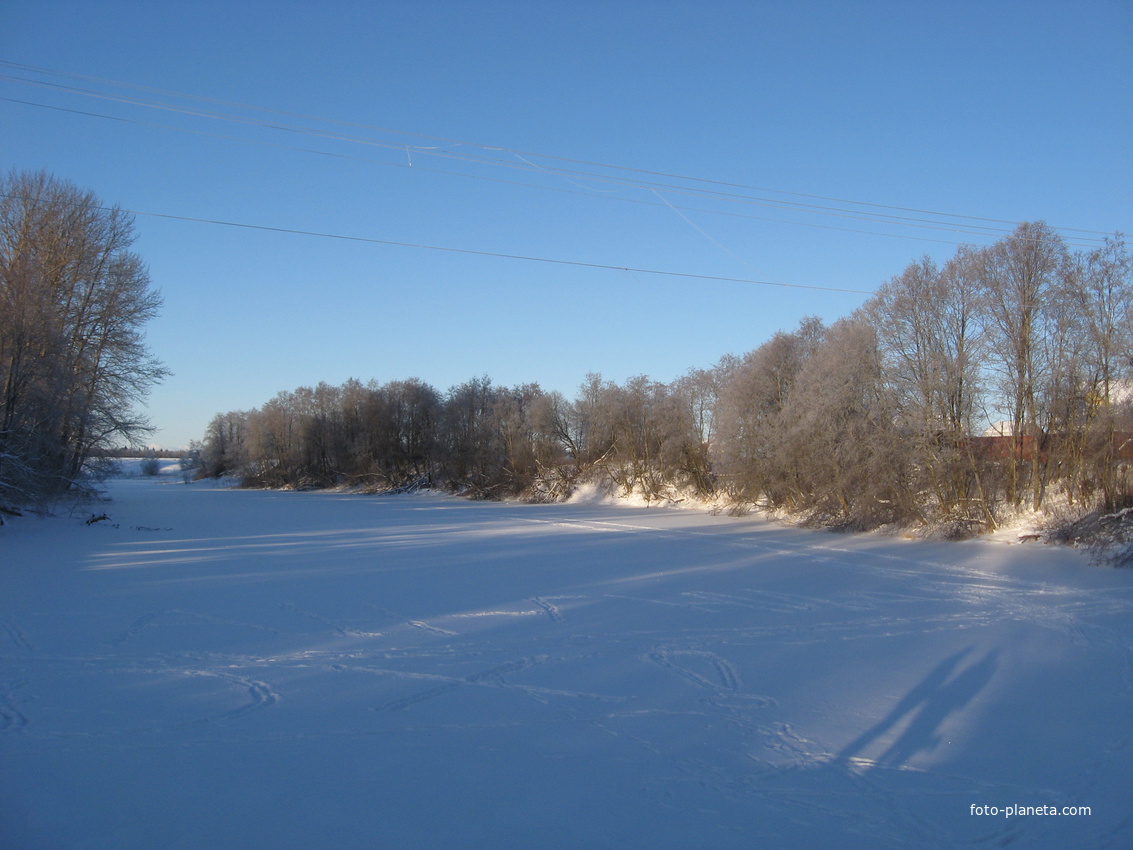 река Ламповка зимой