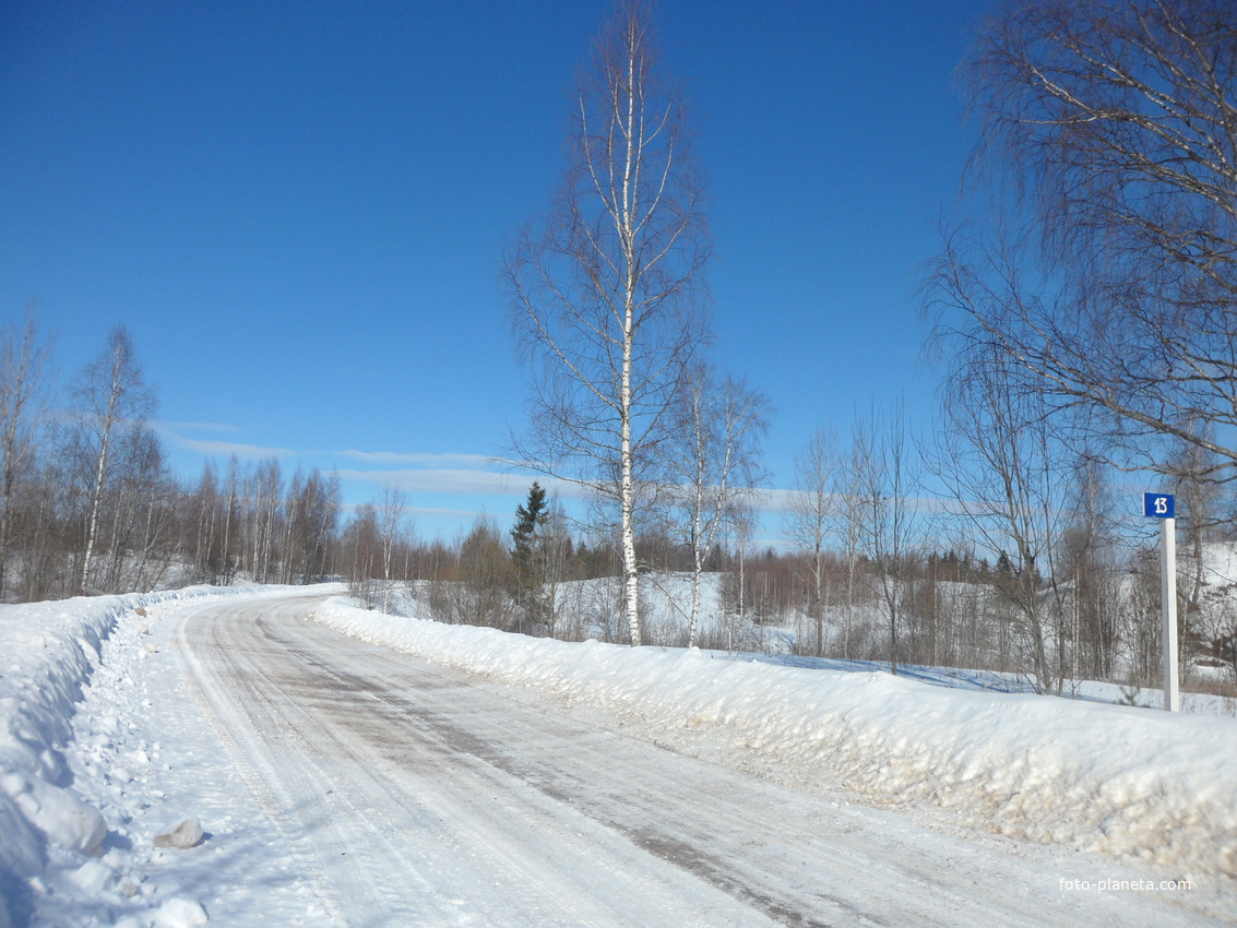 зимняя дорога  в сторону д. Воротково