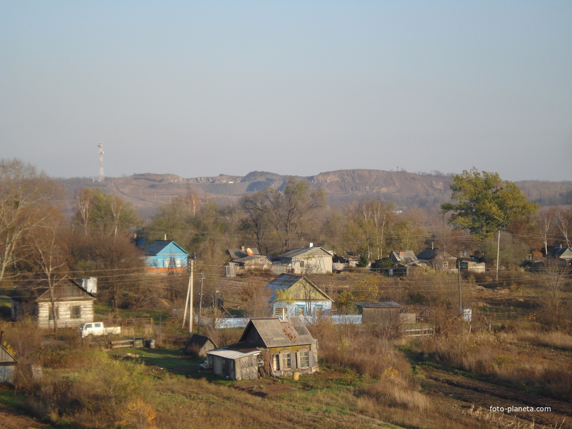 Вид села Свиягино (на карьер)