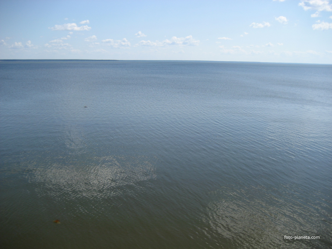 Горьковское водохранилище - вид с берега д. Хмелеватово