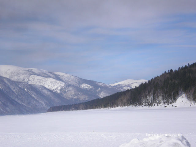 река Витим под снегом