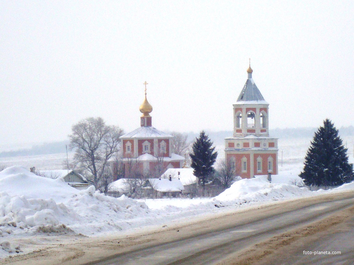 Беловолжская церковь в январе