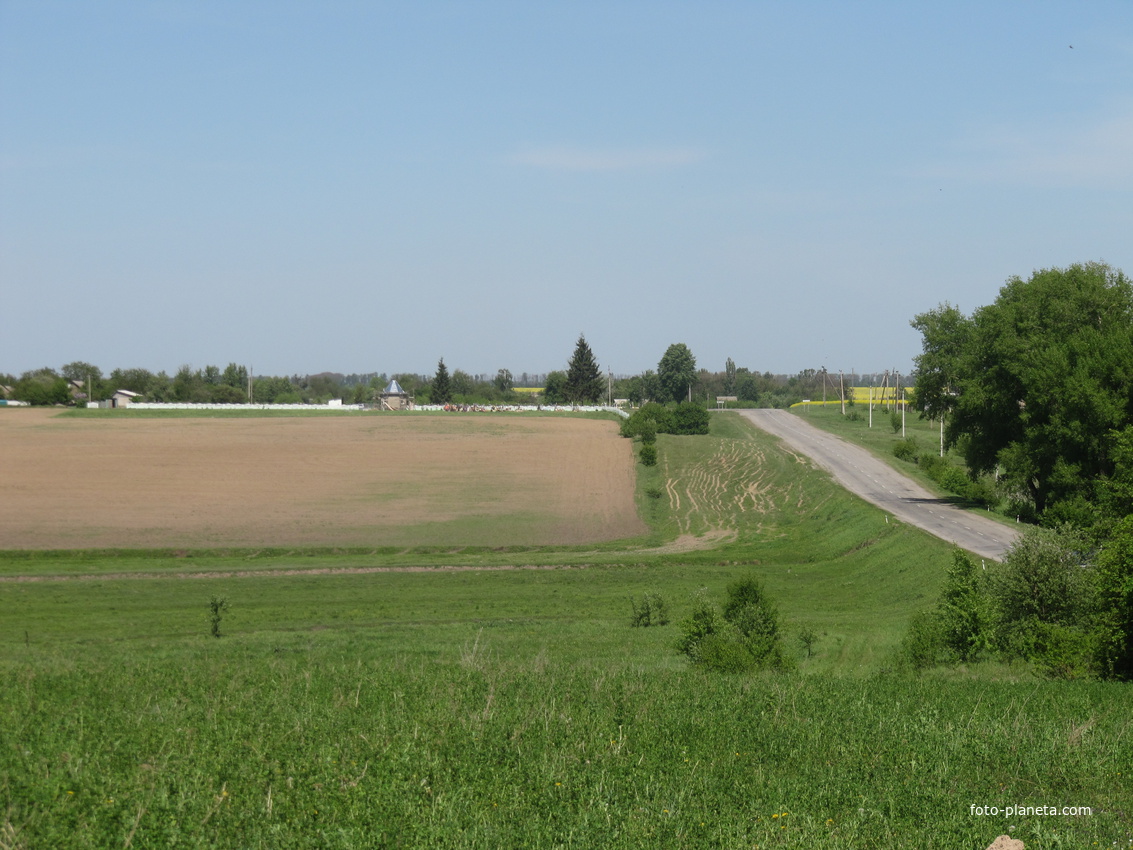 въезд в село с юга