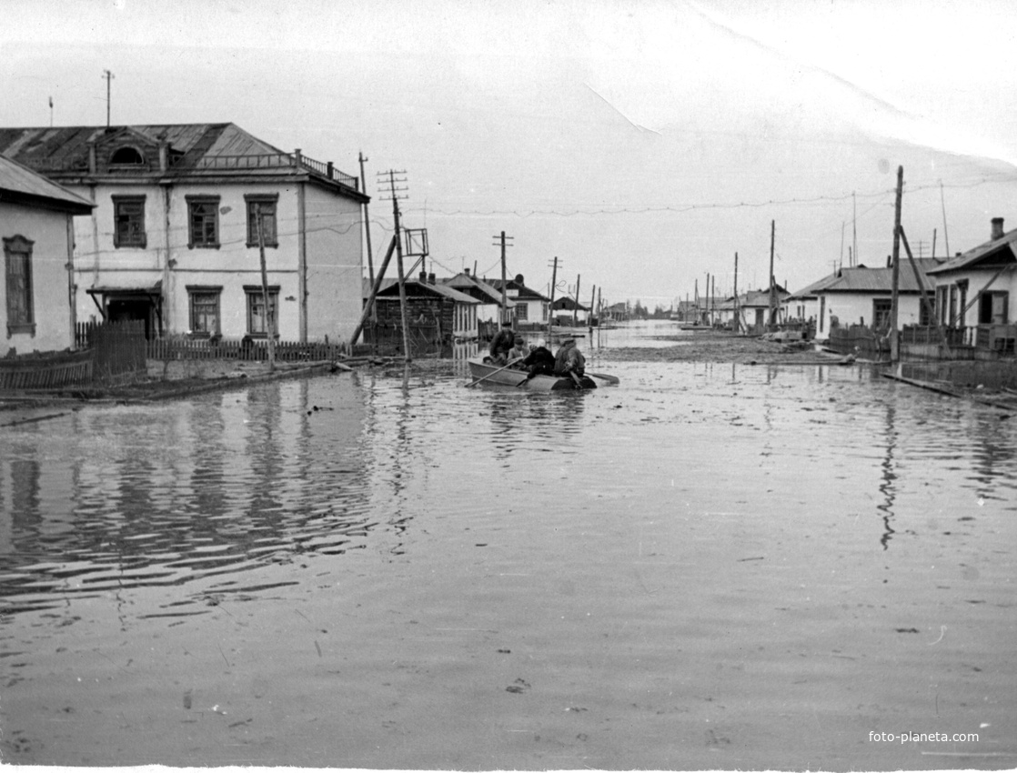 Наводнение в пос. Зырянка, 1963 г.