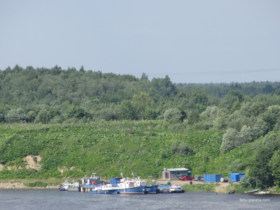 Вид на Ивангород со смотровой площадки ивангородской крепости.
