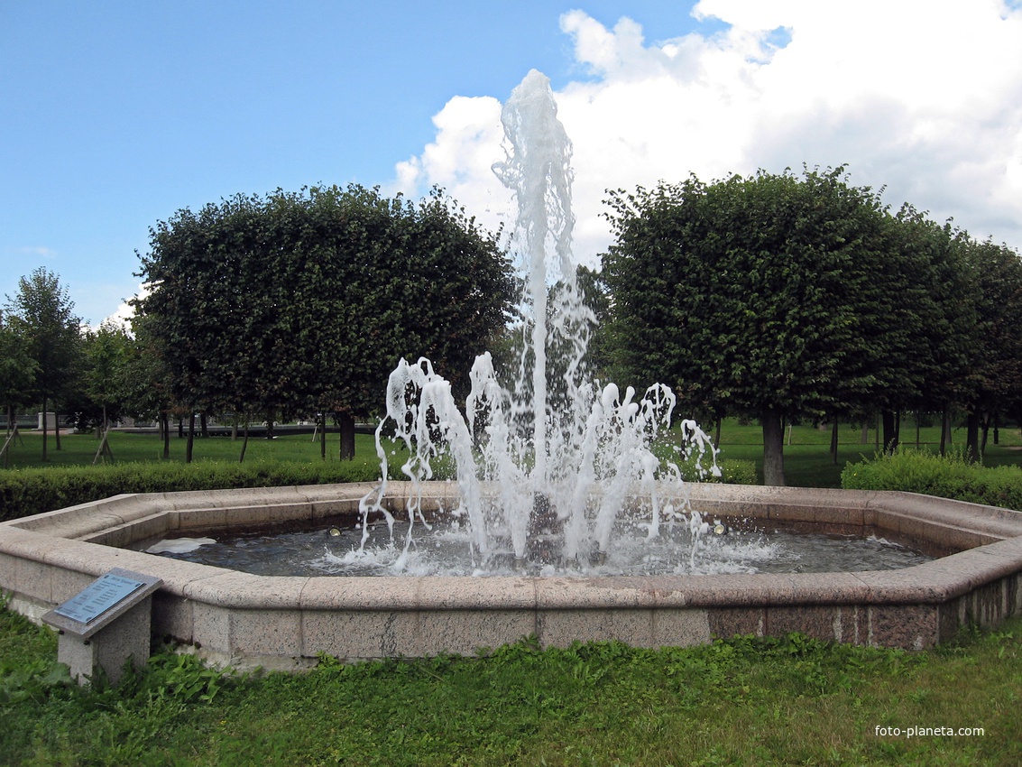 В парке фонтан Кувшинка