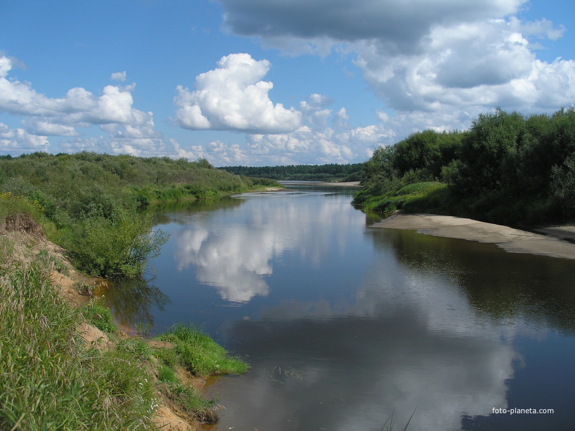 Вид на реку Ветлуга со стороны деревни Чухломка