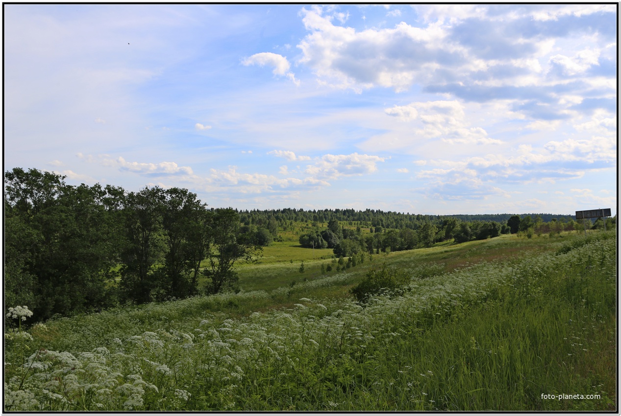 За деревней