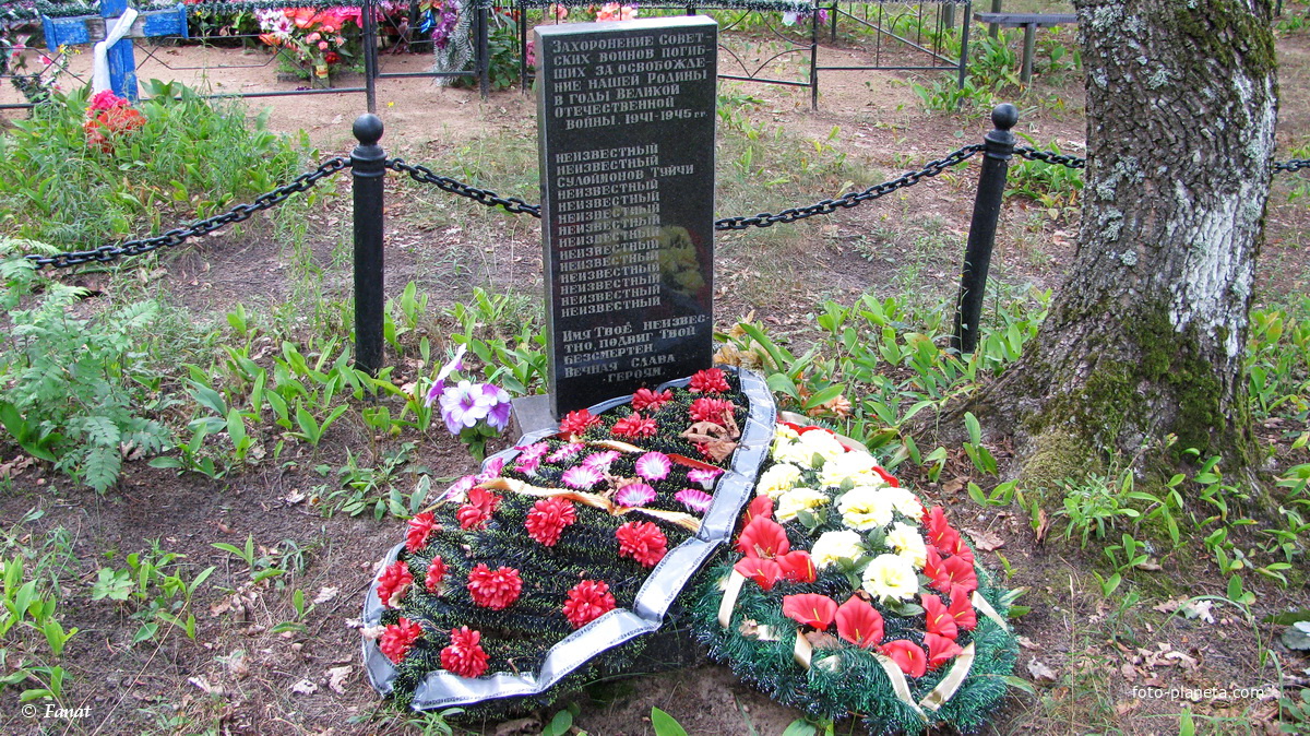 Памятник воинам погибшим во время ВОВ на кладбище