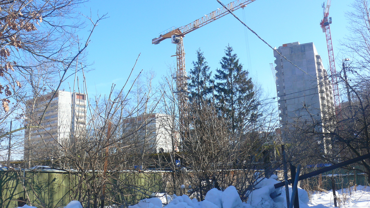 Строительство на улице Мичурина