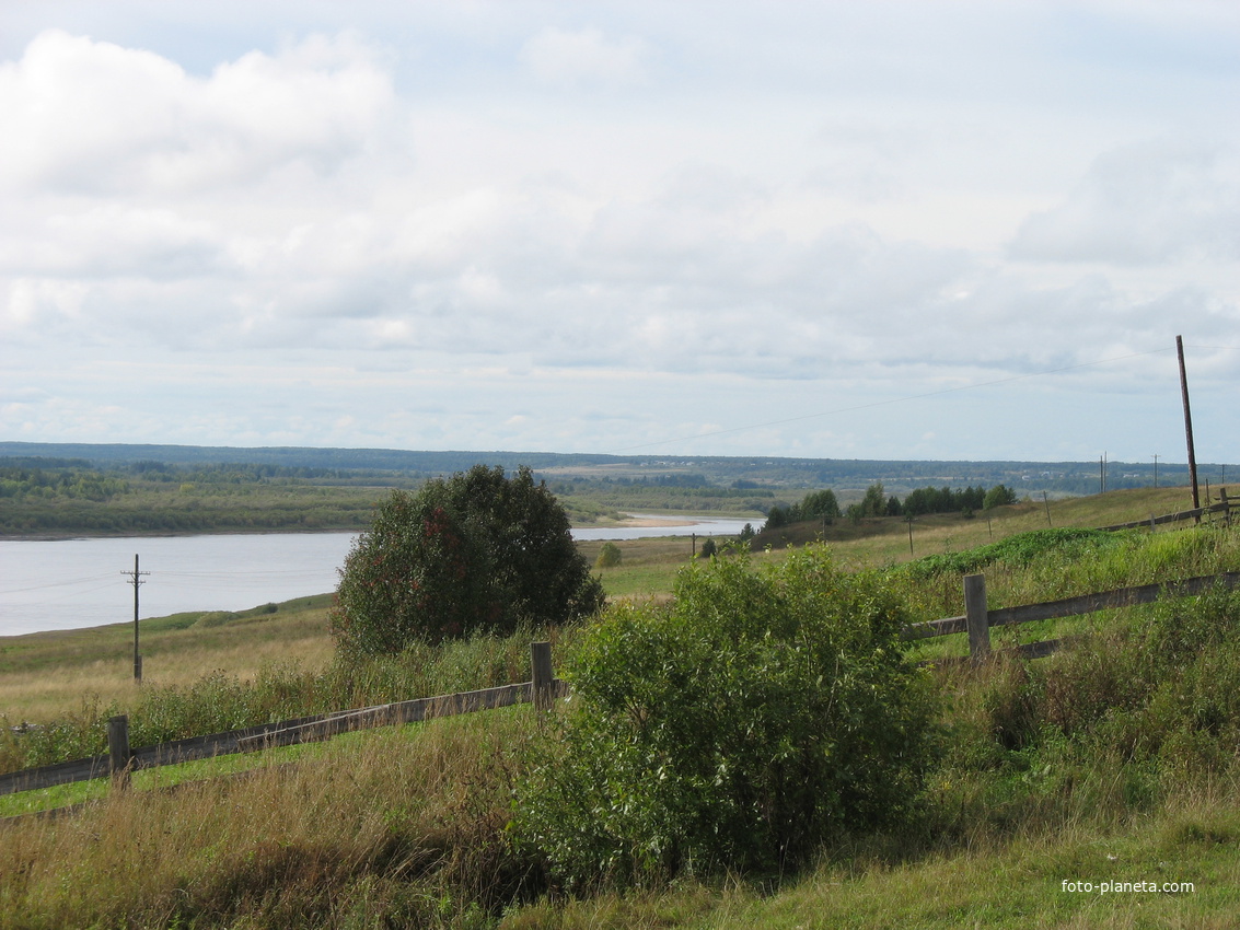 Коквицы вид на реку Вычегда