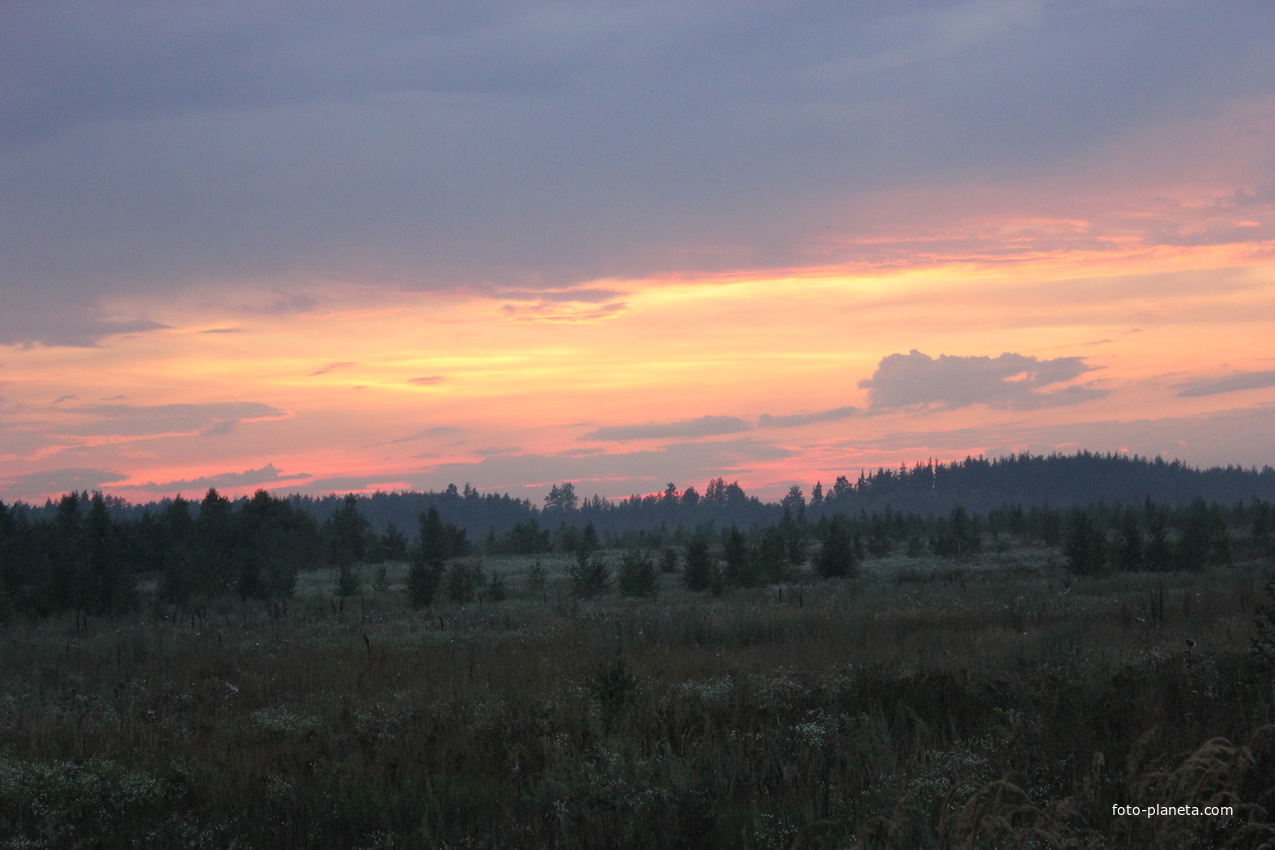 Закат, вид из Мартьяново