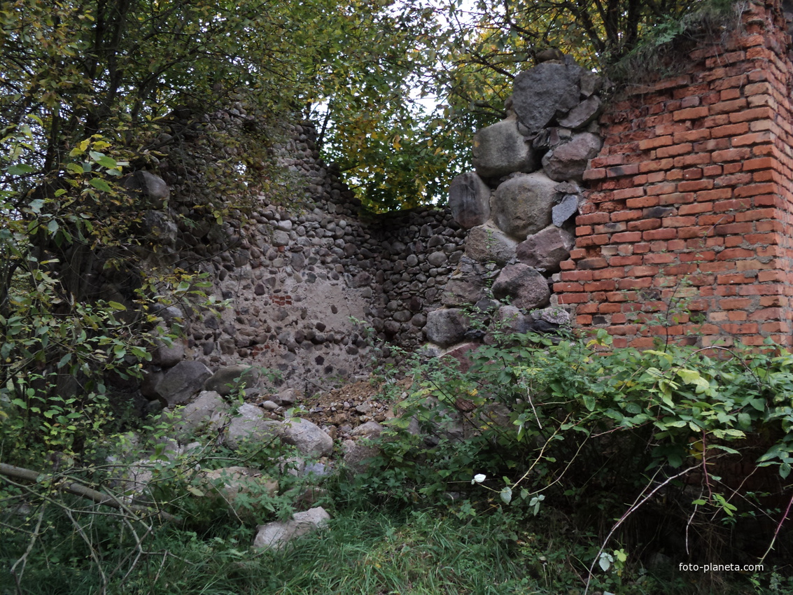 остатки старинной постройки в центре деревни