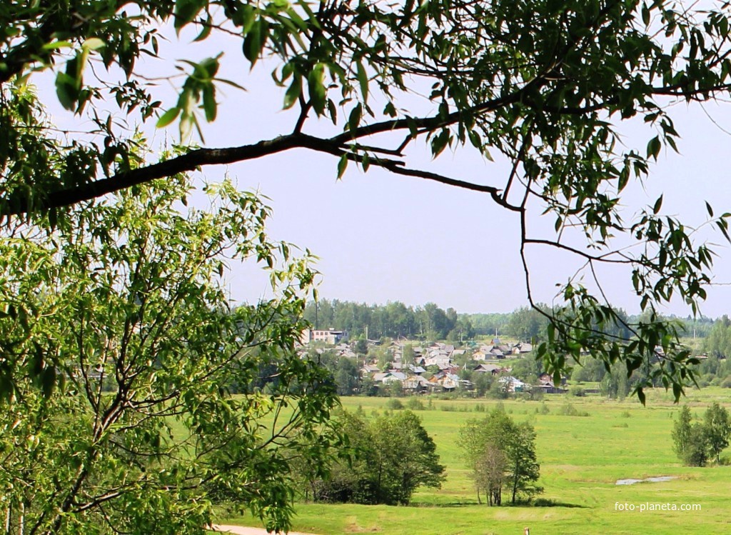 Вид на село от д. Емельяново