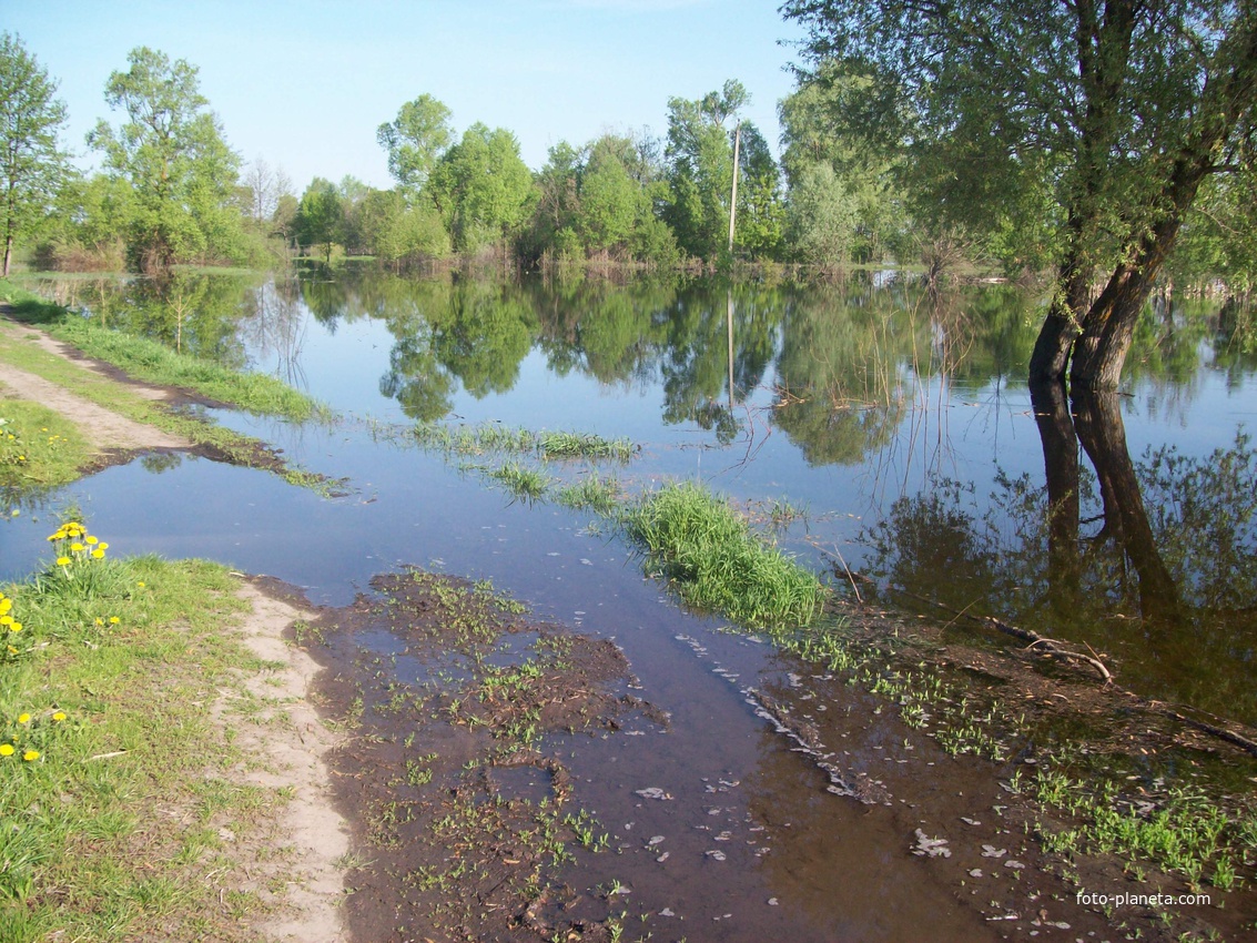 Дорога на Старую Бутовку за несколько дней исчезла под весенними водами.май 2013.