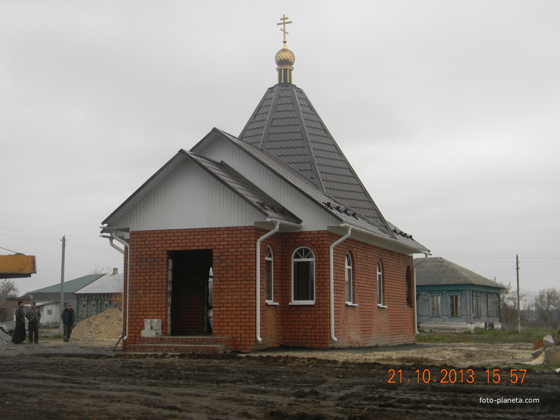 Строящийся храм во имя Великомученика Димитрия Солунского в селе Танцырей.