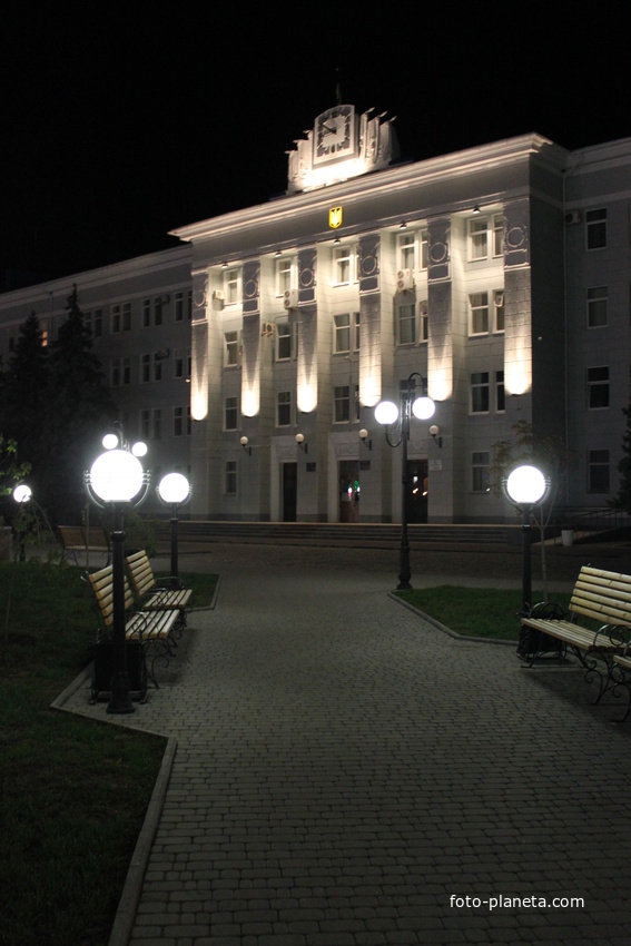Бердянск. Город ночью.