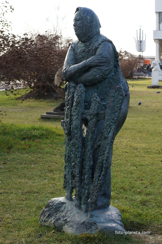 Бабулька у забора в Бирюлево