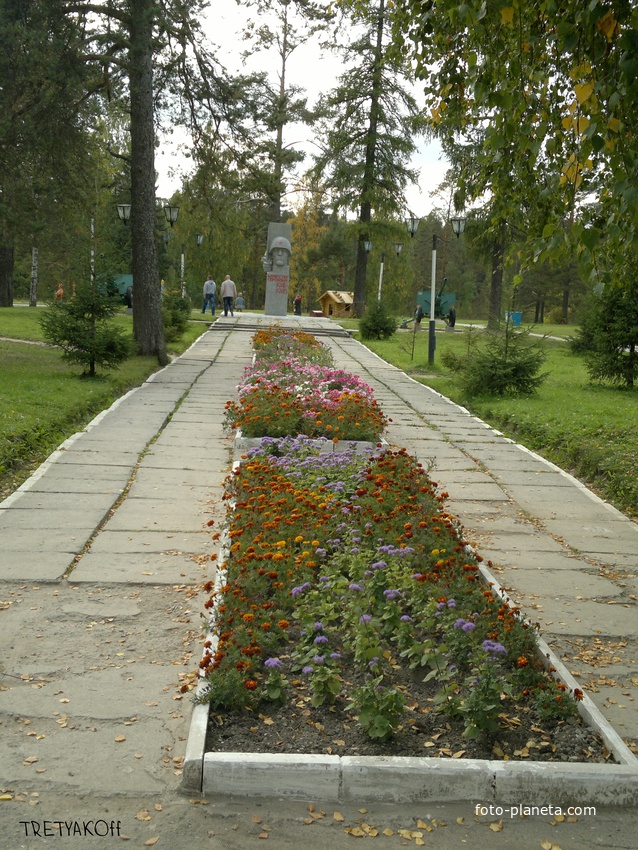 Цветник в парке