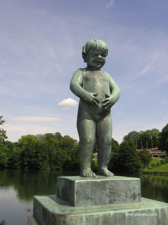 Парк скульптур Вигеланда в районе Фрогнер.