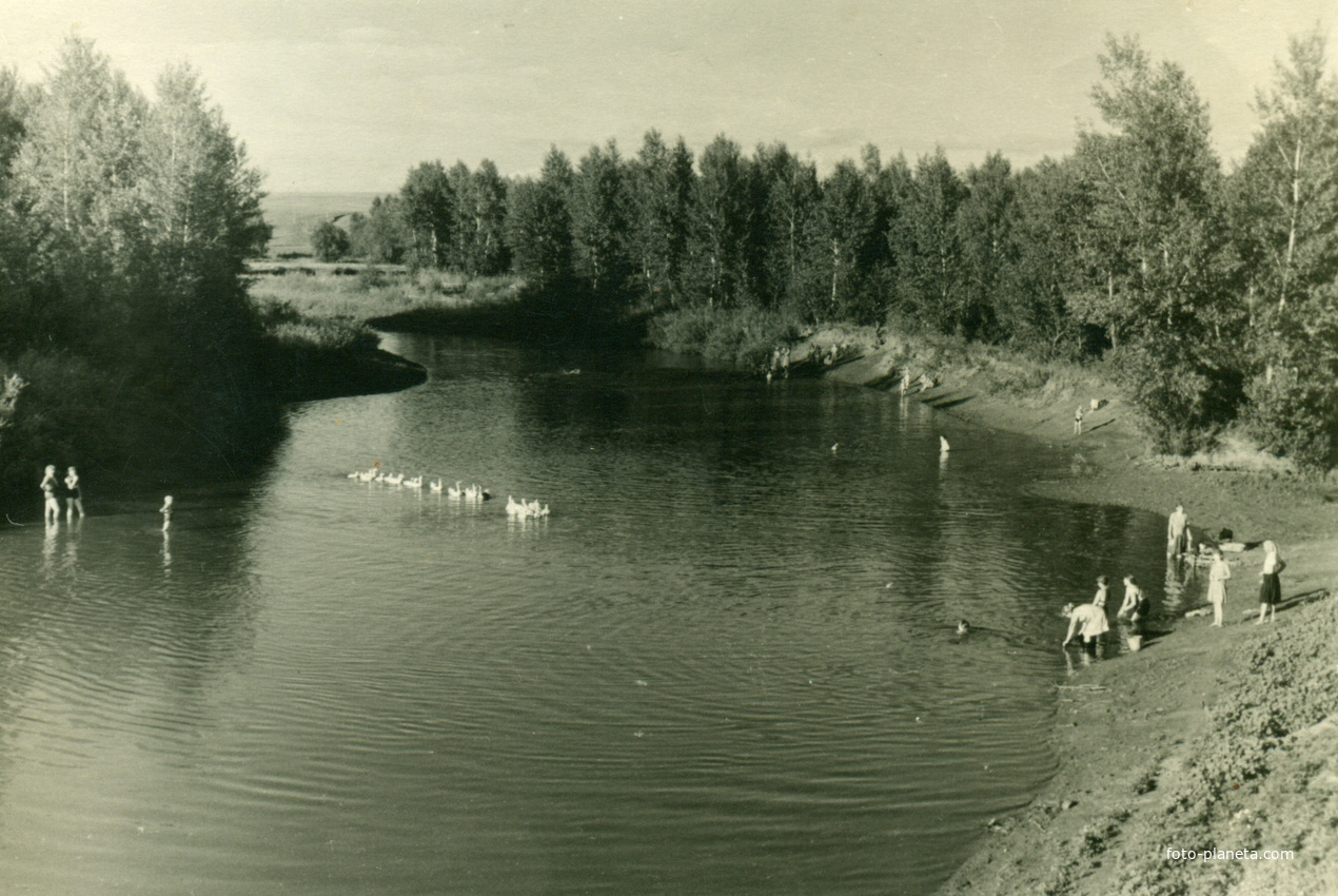 Речка Самара. Фото середины 60-х г.г. ХХ века. Снимок сделан с яра на котором стояла кузница.