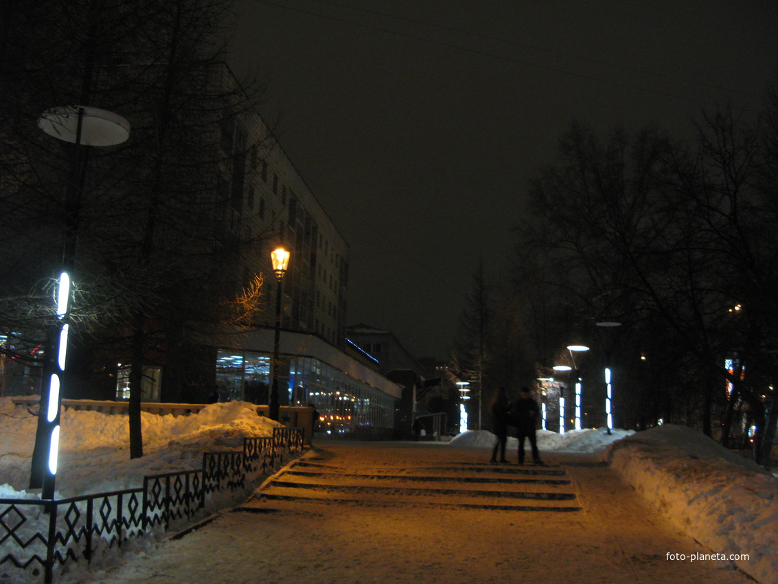 Сыктывкар декабрь 2013 аллея у магазина Детский мир