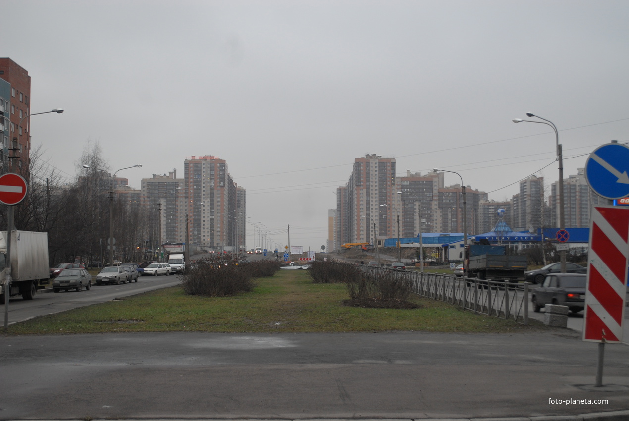 Проспект Королёва.Вид в сторону нового микрорайона.