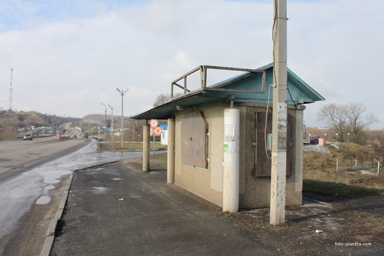 Стрелецкое. Конечная автобусная остановка.