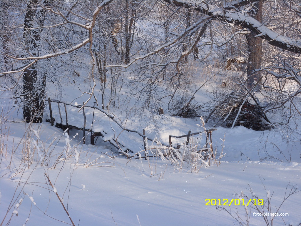 речка Пелетьма зимой