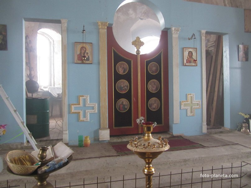 Лукинское. Церковь Успения Пресвятой Богородицы, интерьеры идет реставрация