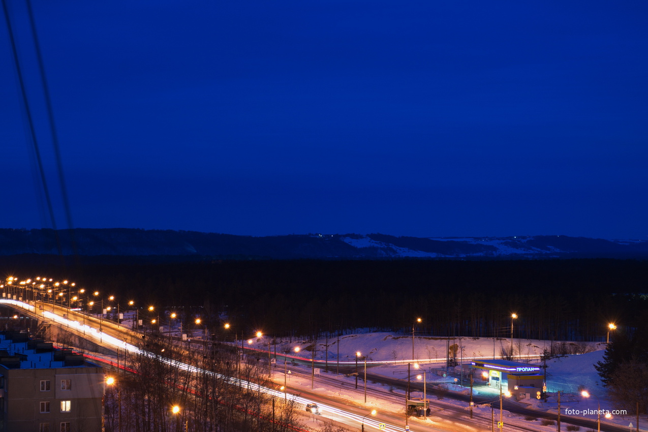 Желнинский мост с высотки по Циолковского 8:13 утра