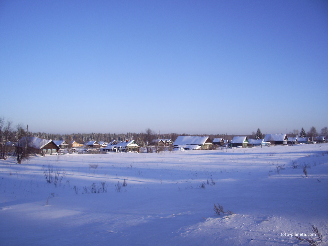деревня зимой