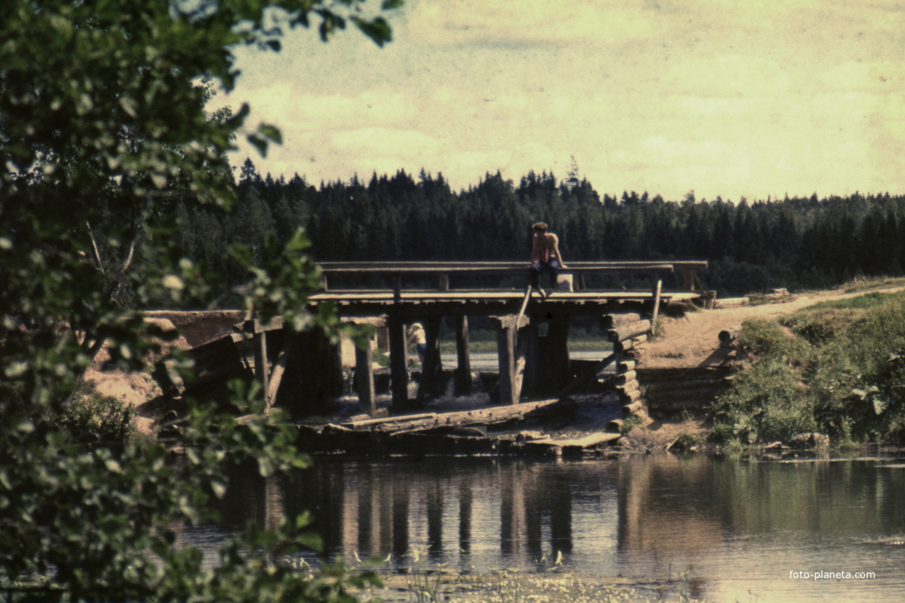 г.Луга плотина на реке Обла 1972г.