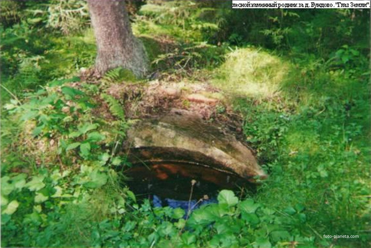 Лесной каменный родник за деревней Бундово. Глаз Земли