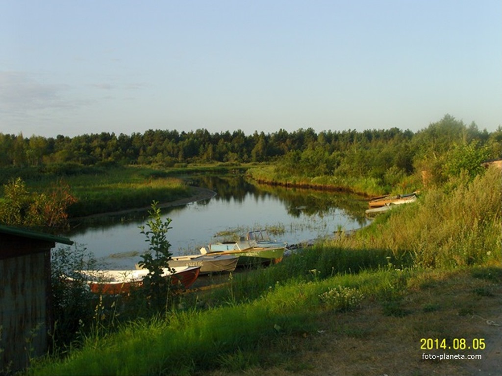 Пристань на реке Толба у деревни Толбица