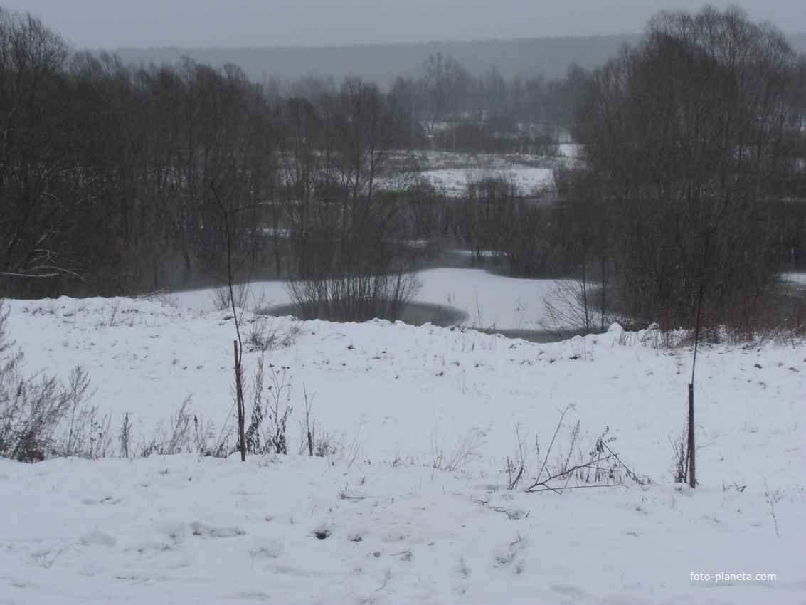Зима в д.семиричи(вид на Ипуть)