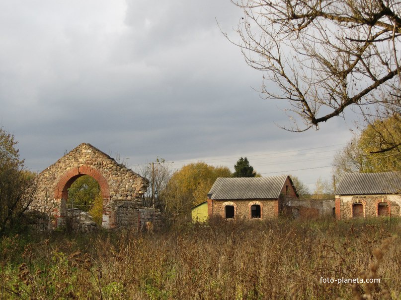 Торосово. Руины  хозяйственных построек усадьбы баронов Врангелей