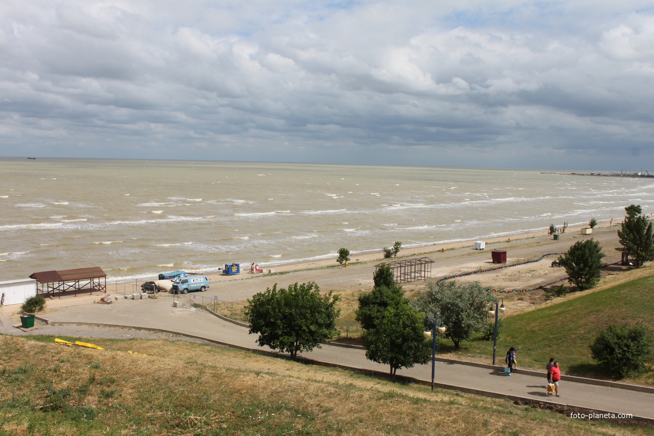 Ейск. Вид на море с пляжа Каменка.