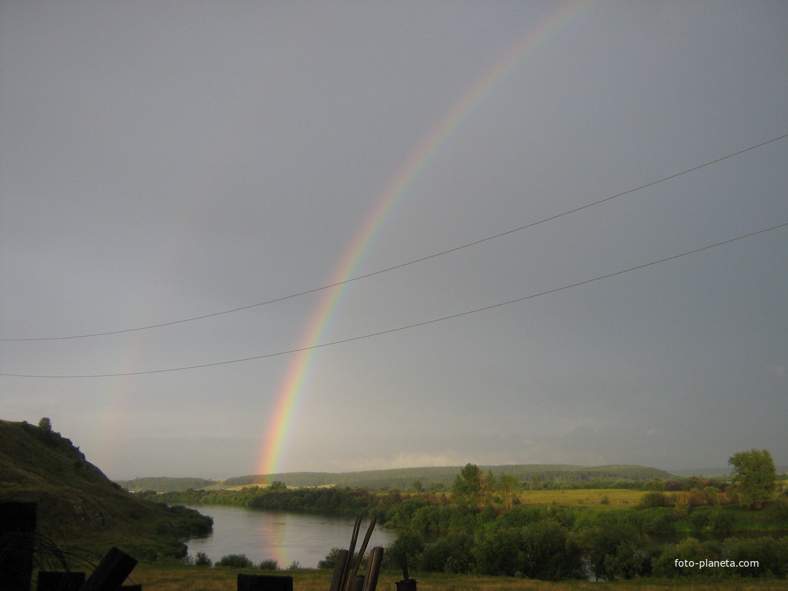 две радуги над Кочебахтинской горой