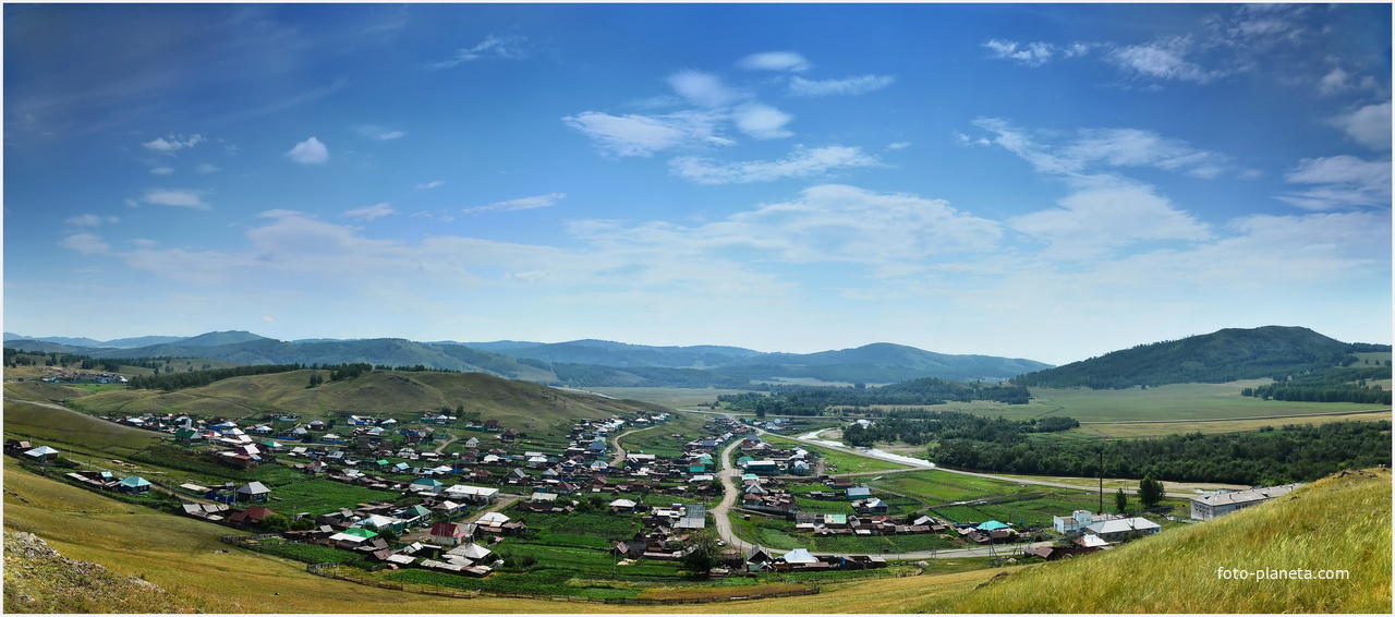 вид деревни Ново Байрамгулово Учалинского района республики Башкортостан