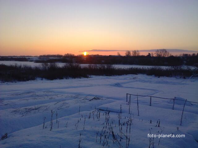 зимнее утро ..Аксариха 2014 год
