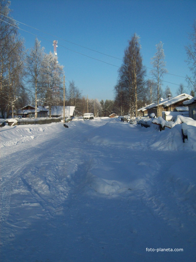 поселок Олений зима