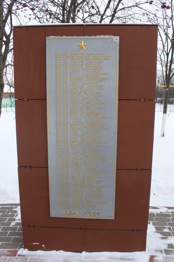 Радьковка. Памятник погибшим на войне односельчанам.