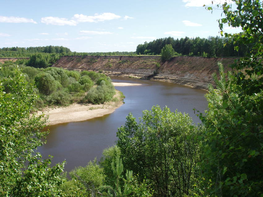 река Уста у деревни Краснояр