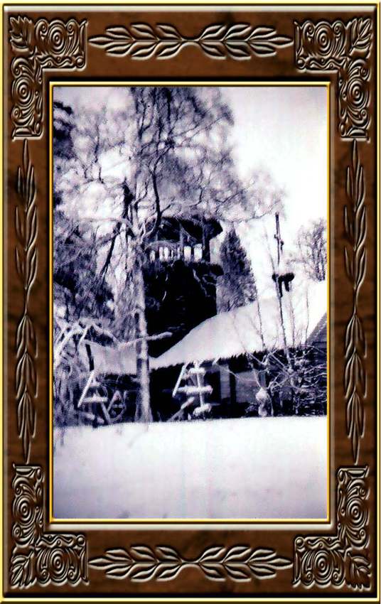 Старая церковь на окраине Мянсельги....Вид конца января 1971 года