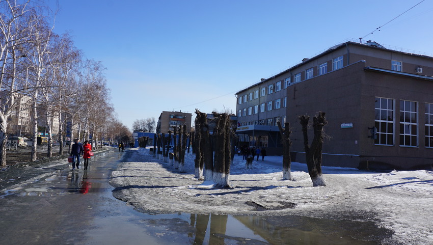 На проспекте Ленина.