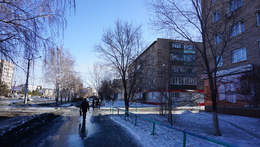 На проспекте Ленина.