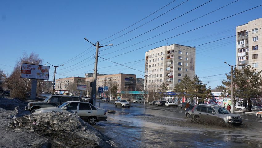 На проспекте Ленина.