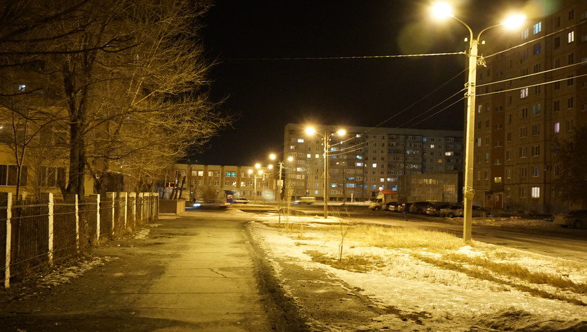 На улице Беляева.